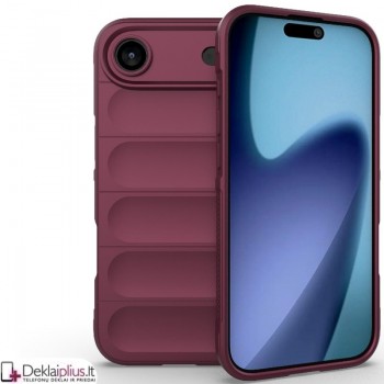 Magic Shield guminis dėklas su kameros apsauga - bordo spalvos (Apple Iphone Air)